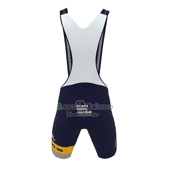 Novo Nordisk Ropa Ciclismo Culotte Corto 2022 Hombre Mangas Cortas Profundo Azul AMarillo